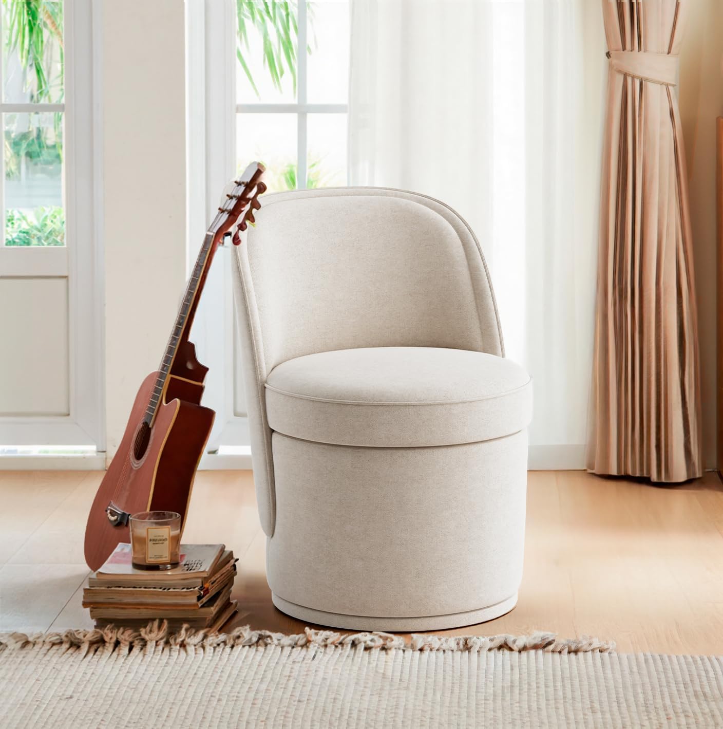 Read more about the article Swivel Accent Chair, 360° Swivel Chair with Hidden Storage