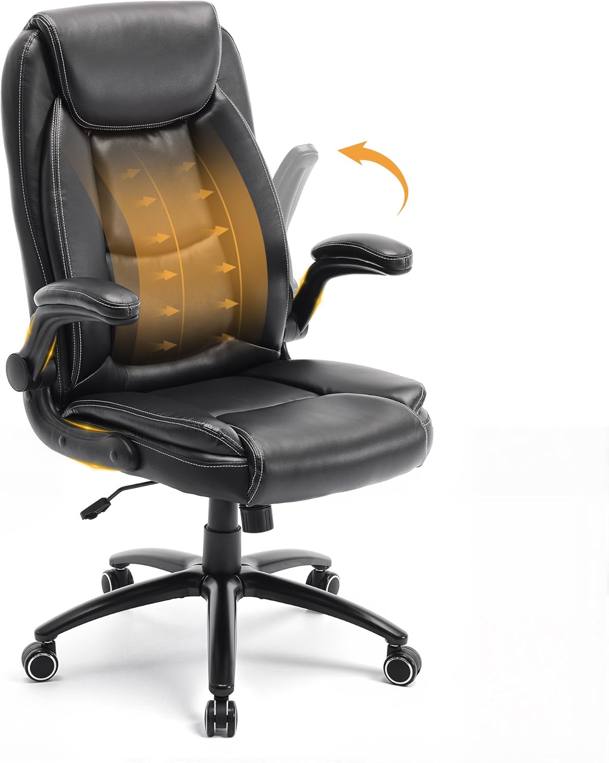 Read more about the article PU Leather Office Chair with Flip-Up Armrests