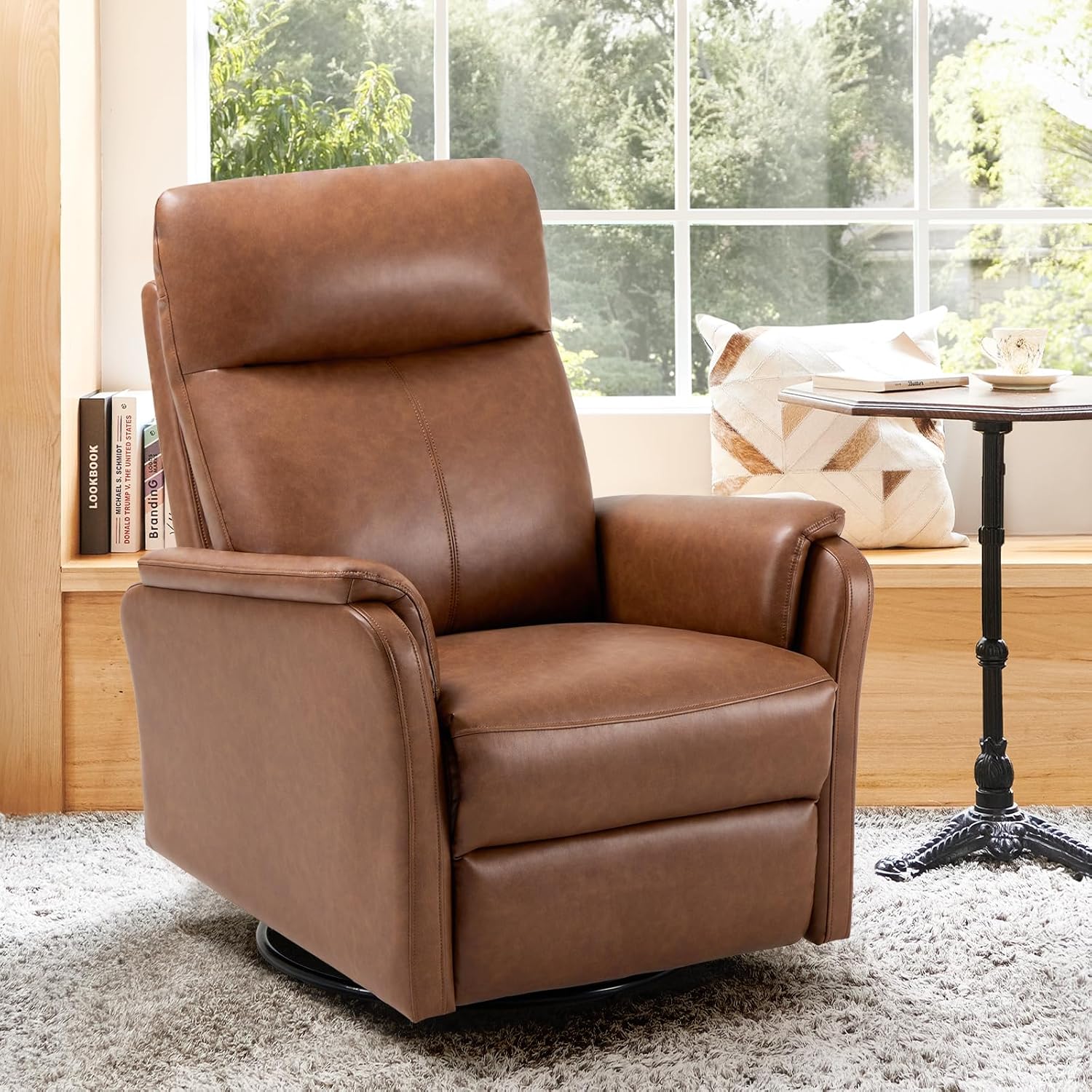 Read more about the article Modern Glider Reclining Chair with Footrest and Wide Seat Cushion,