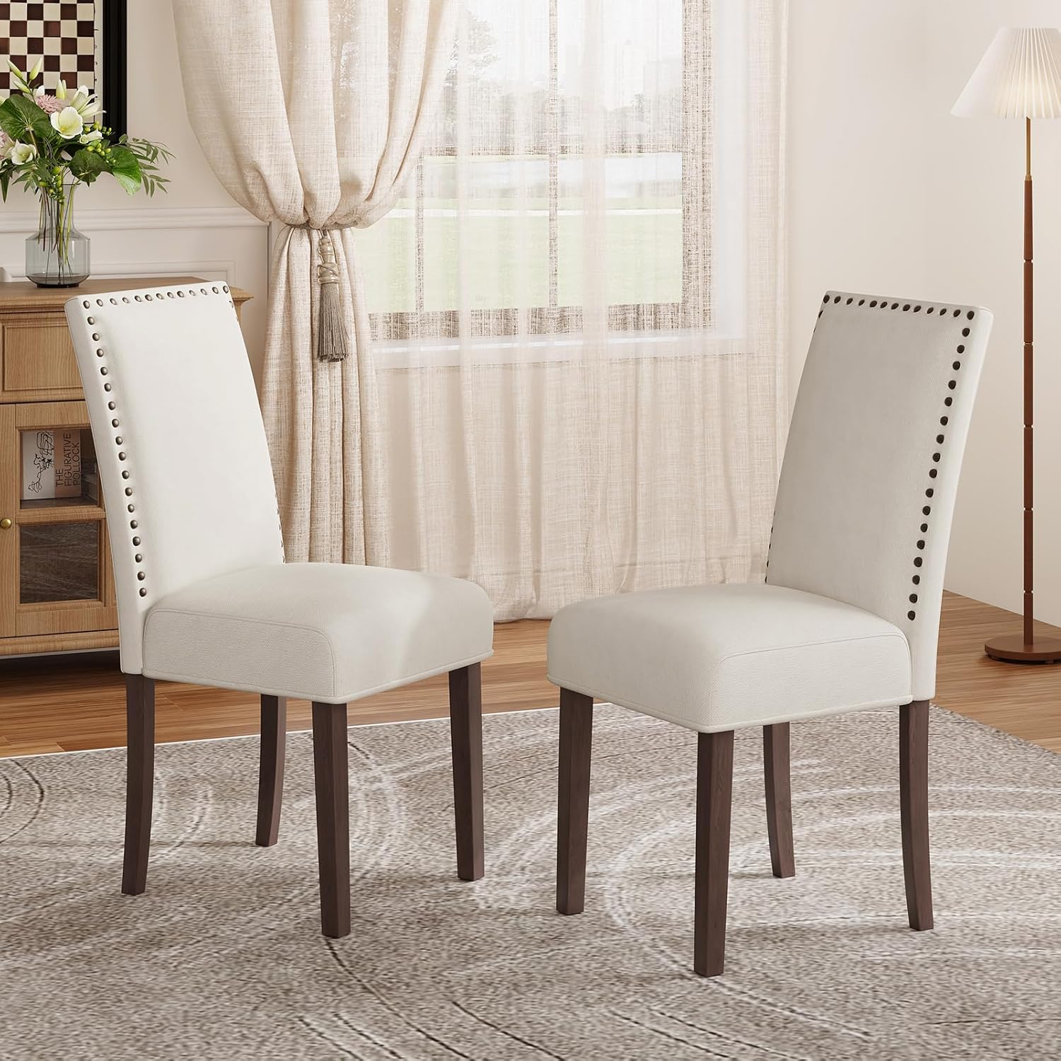 Read more about the article Kitchen Chairs with Thick Cushion & Solid Wood Legs,
