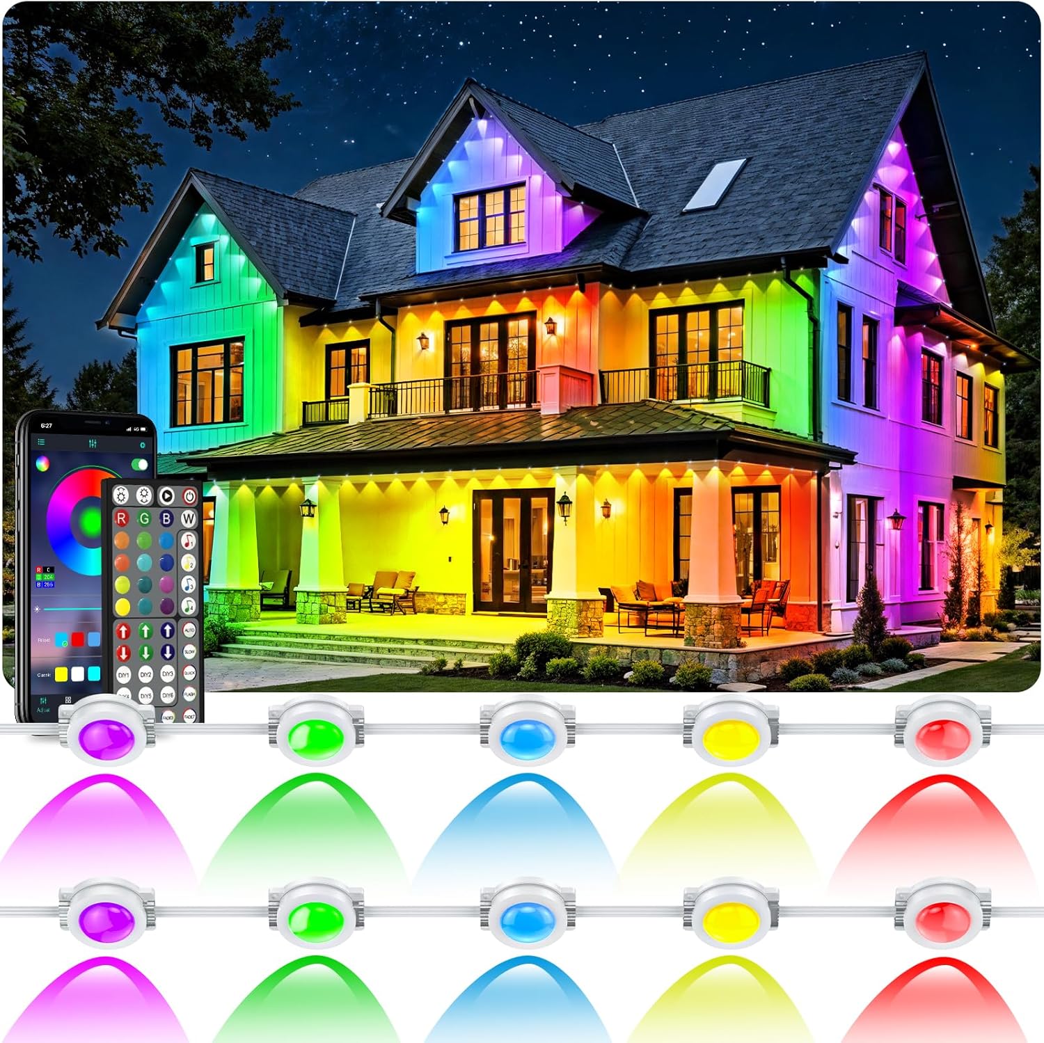Read more about the article Outdoor Lights Waterproof with Smart App Control Remote,